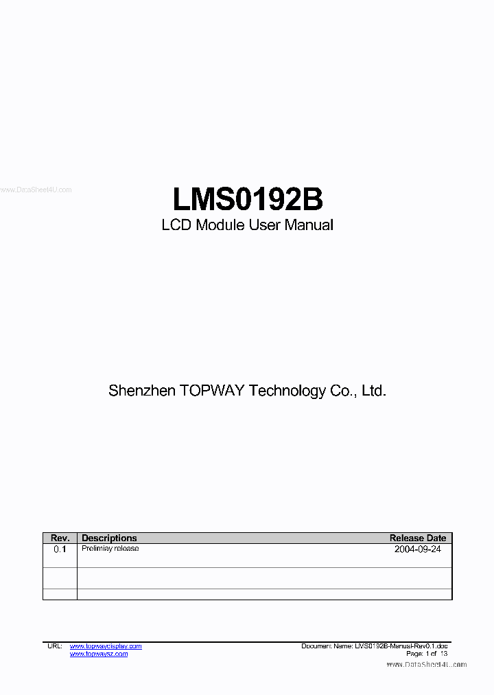 LMS0192B_2115646.PDF Datasheet