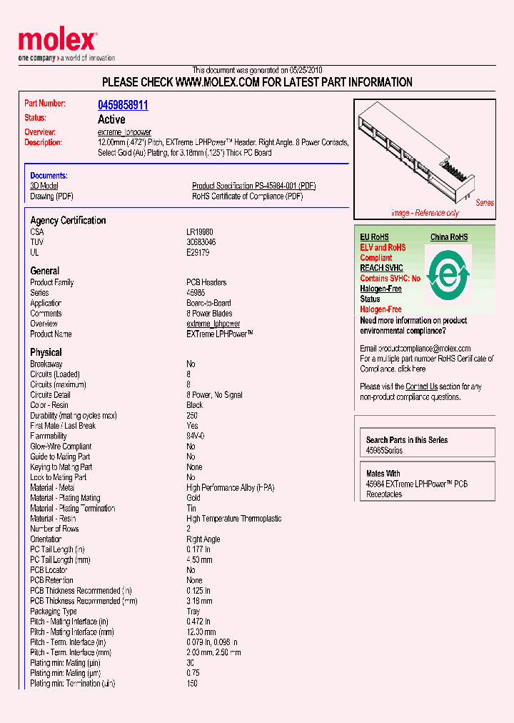 45985-8911_2119752.PDF Datasheet