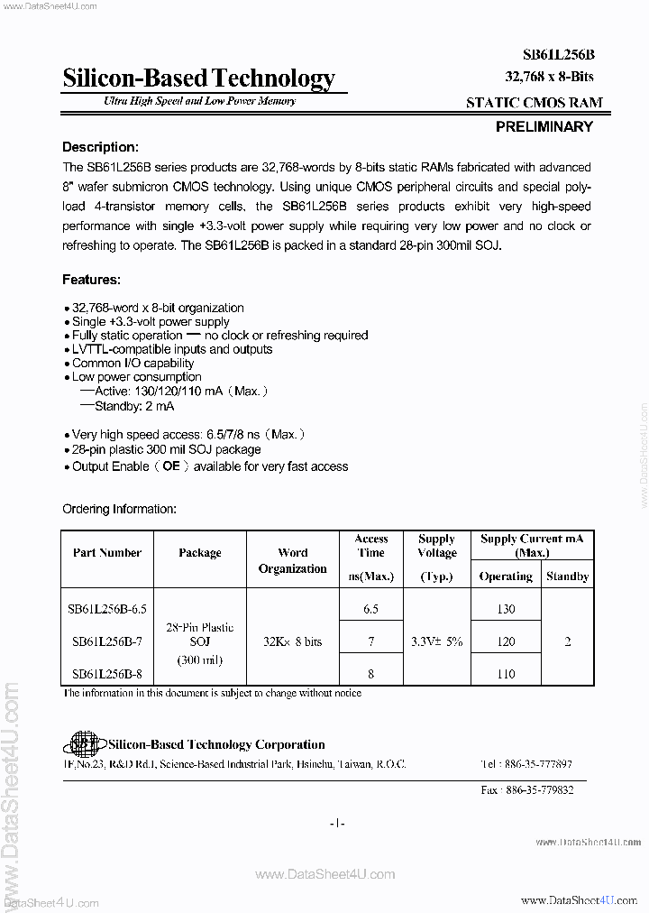 SB61L256B_2120135.PDF Datasheet