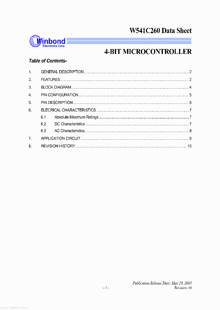 W541C260_2214492.PDF Datasheet