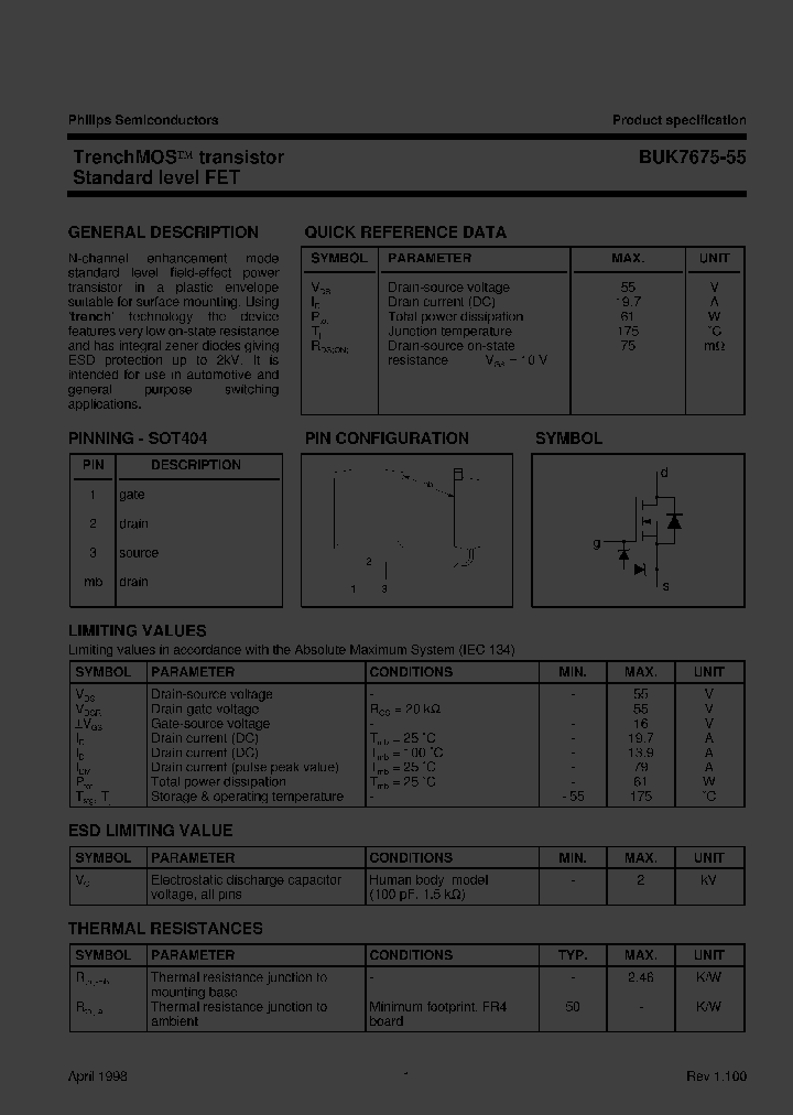 BUK7675-55TR_2232463.PDF Datasheet