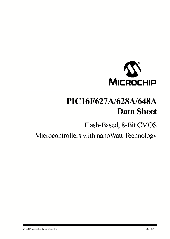 PIC16LF627AT-ISS_2234352.PDF Datasheet