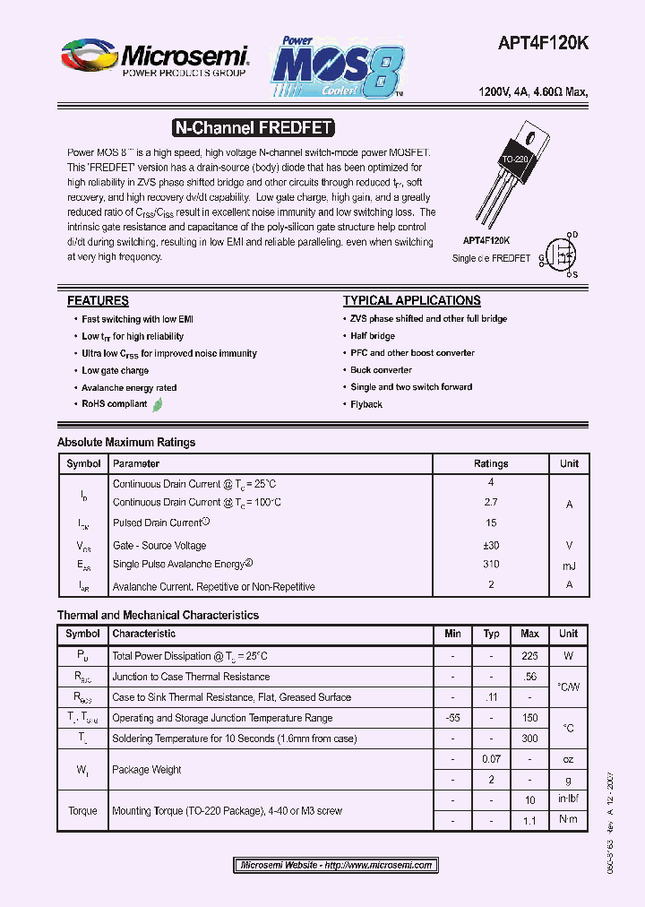 APT4F120K_2246674.PDF Datasheet