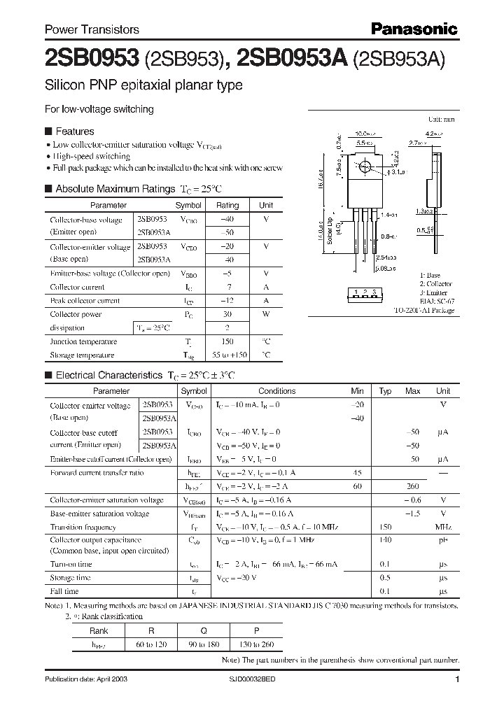 2SB0953A_2244984.PDF Datasheet
