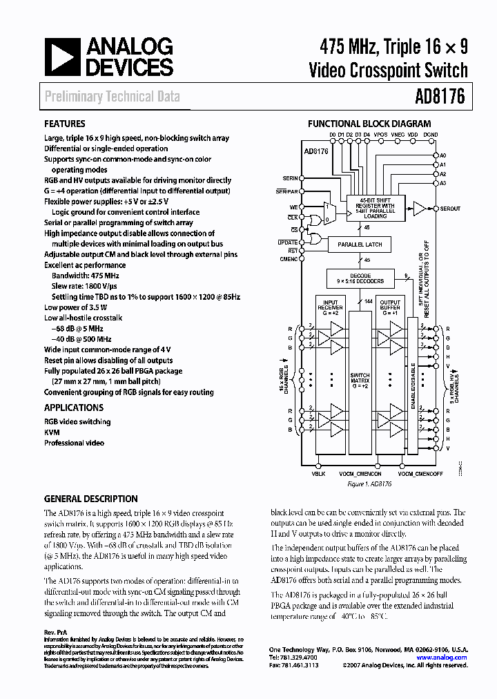 AD8176-EVAL_2260127.PDF Datasheet