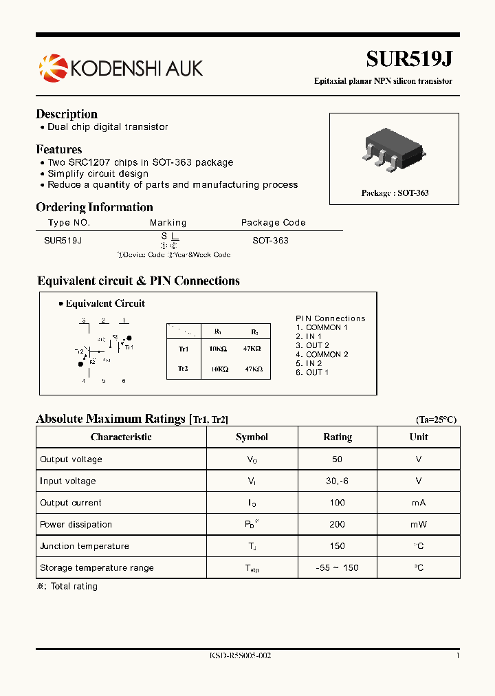 SUR519J_2277360.PDF Datasheet