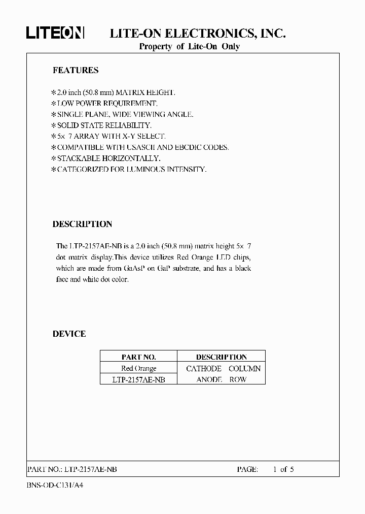 LTP-2157AE-NB_2329544.PDF Datasheet
