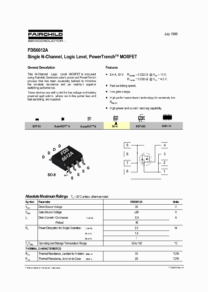 FDS6612A_2385366.PDF Datasheet