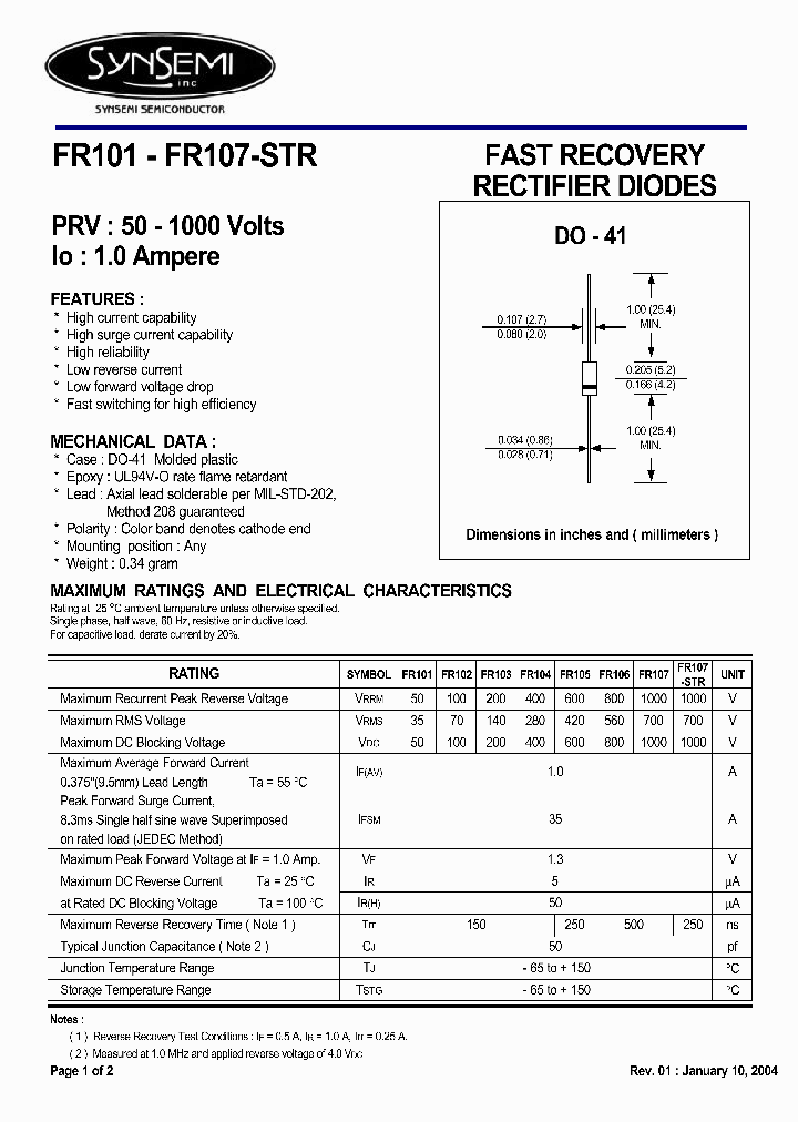 FR107-STR_2396199.PDF Datasheet