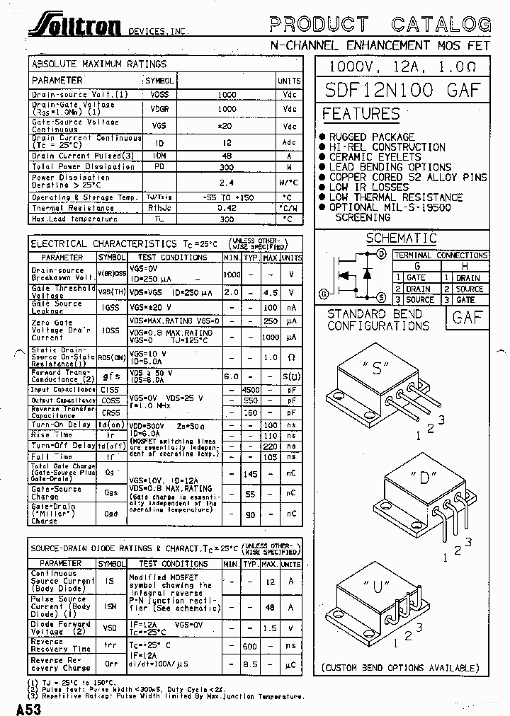 SDF12N100_2416454.PDF Datasheet