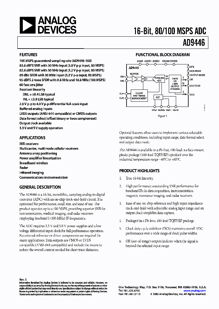 AD9446-100LVDS_2438763.PDF Datasheet