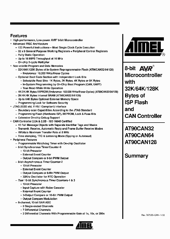 AT90CAN64-16AI_2469969.PDF Datasheet