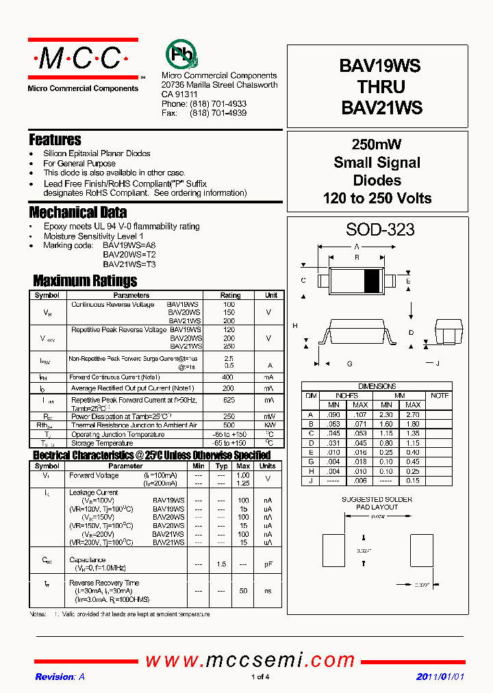 BAV21WS_2476984.PDF Datasheet