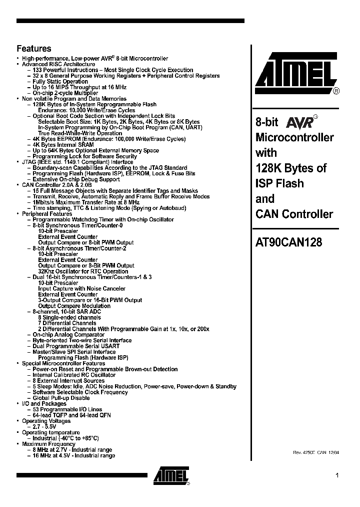 AT90CAN128-16MU_2507076.PDF Datasheet