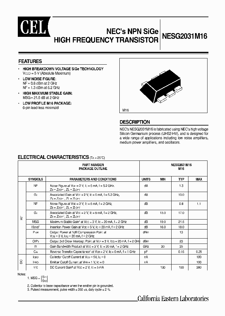 NESG2031M16-T3-A_2534713.PDF Datasheet