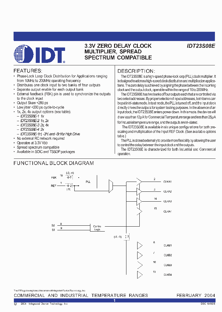 IDT23S08E-3DC_2599777.PDF Datasheet