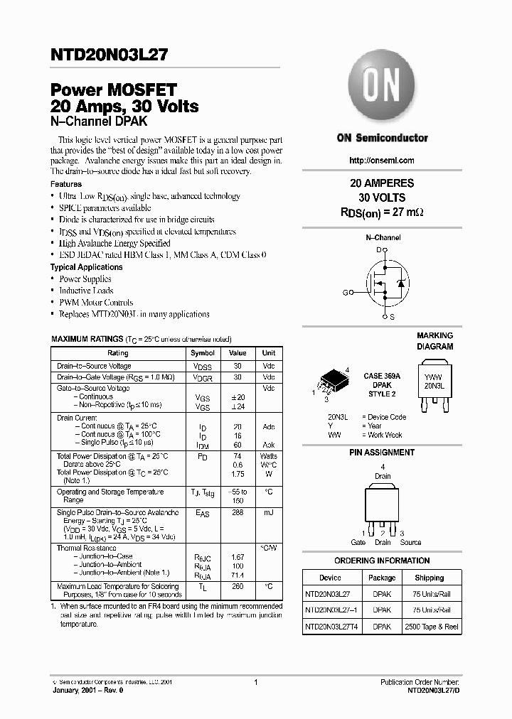 NTD20N03L27-D_2612882.PDF Datasheet