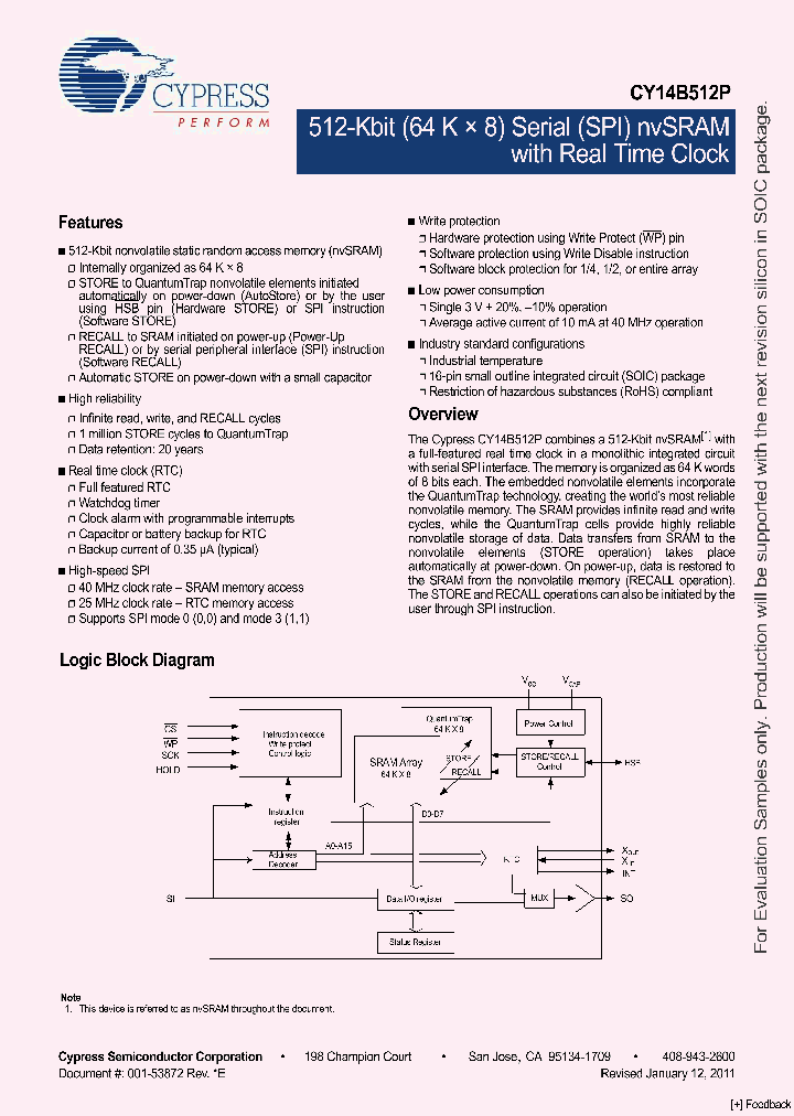 CY14B512P-SFXI_2639700.PDF Datasheet