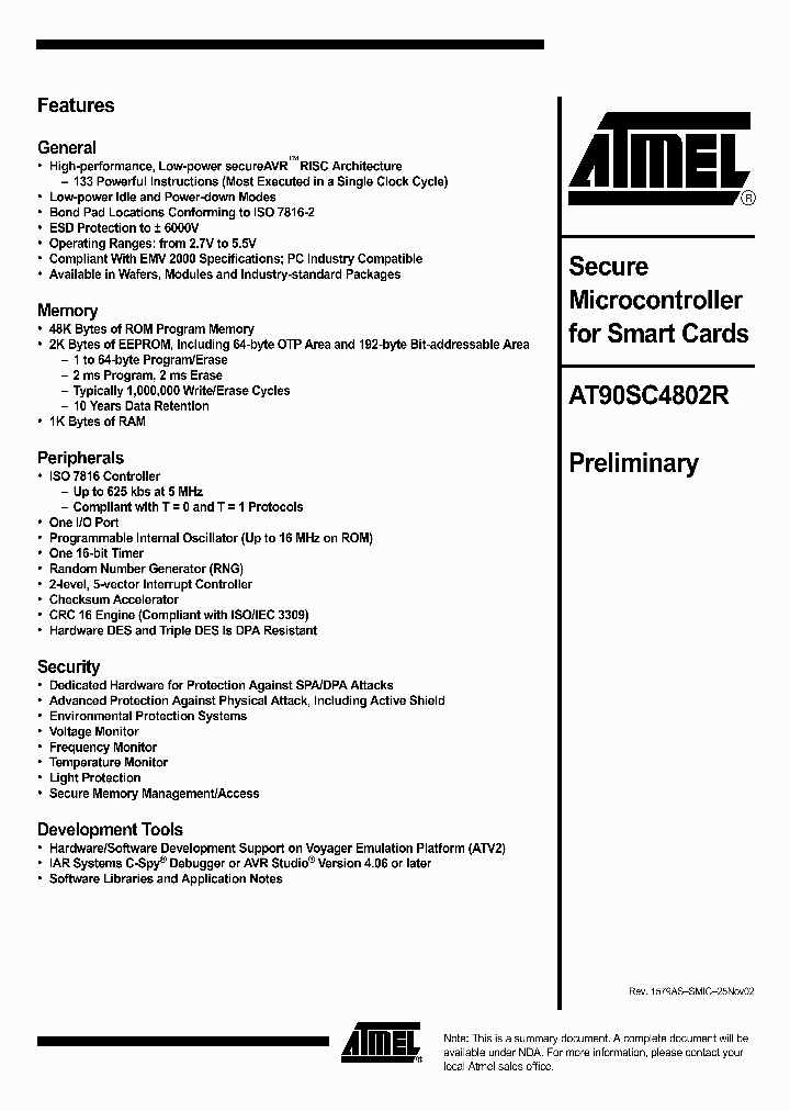 AT90SC4802R_2640635.PDF Datasheet