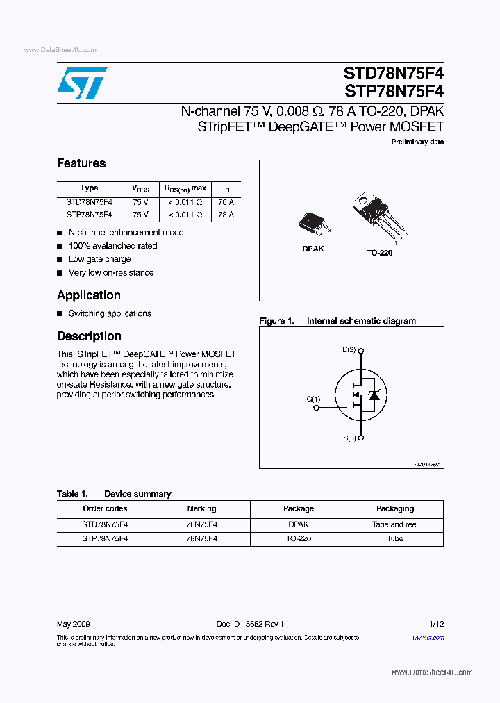 STP78N75F4_2700170.PDF Datasheet