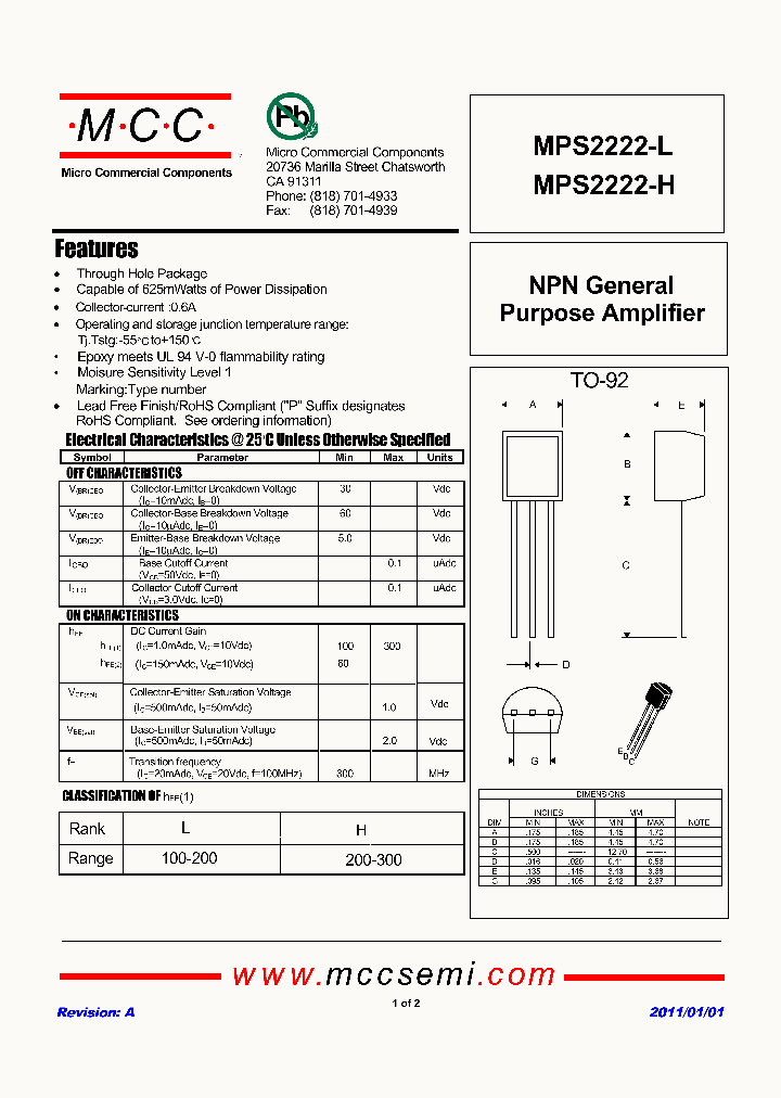 MPS2222-H_2712301.PDF Datasheet