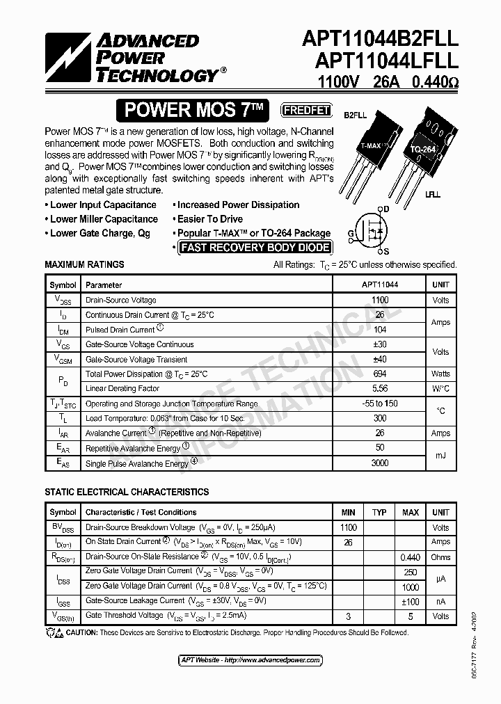 APT11044LFLL_2715318.PDF Datasheet