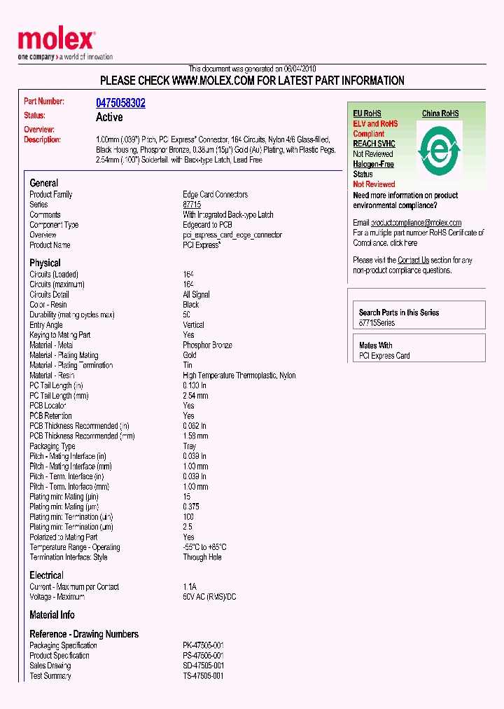 47505-8302_2740363.PDF Datasheet