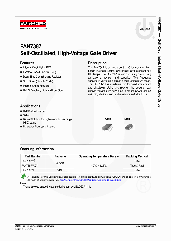 FAN7387MX_2746935.PDF Datasheet