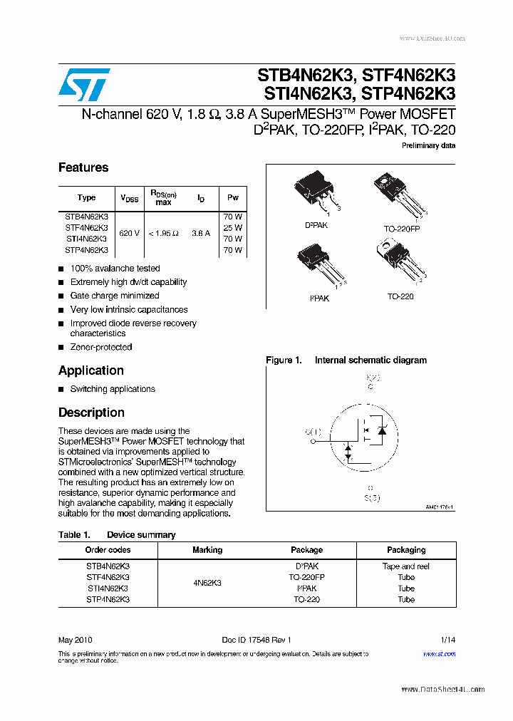 STP4N62K3_2747901.PDF Datasheet