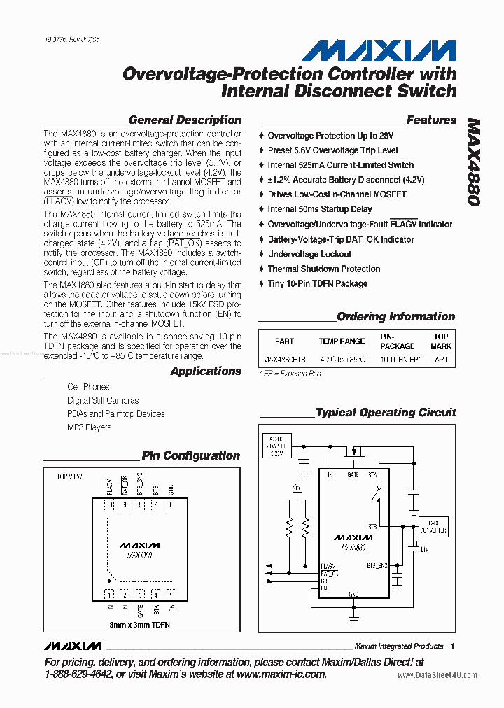 MAX4880_2748294.PDF Datasheet