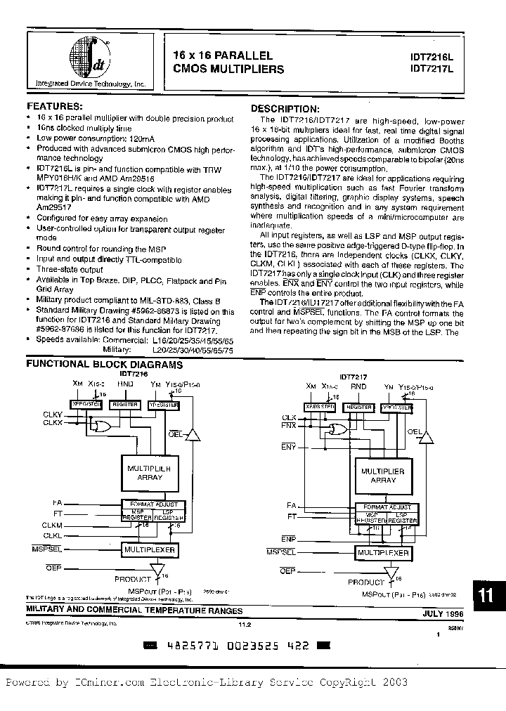 IDT7216L40CB_2753459.PDF Datasheet