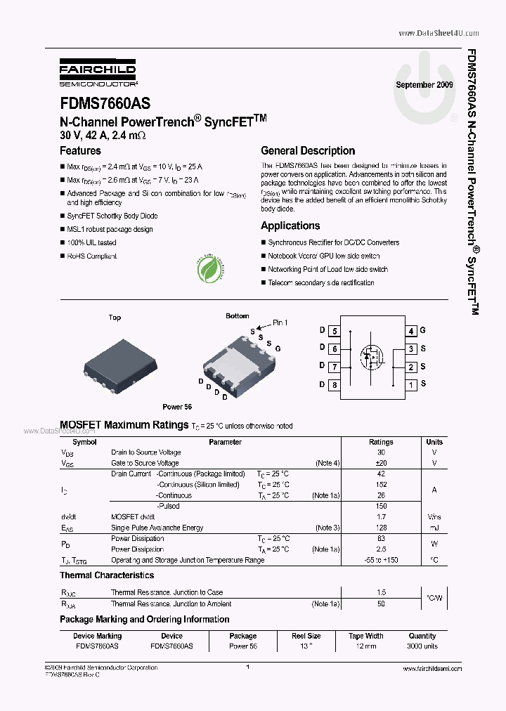 FDMS7660AS_2767474.PDF Datasheet