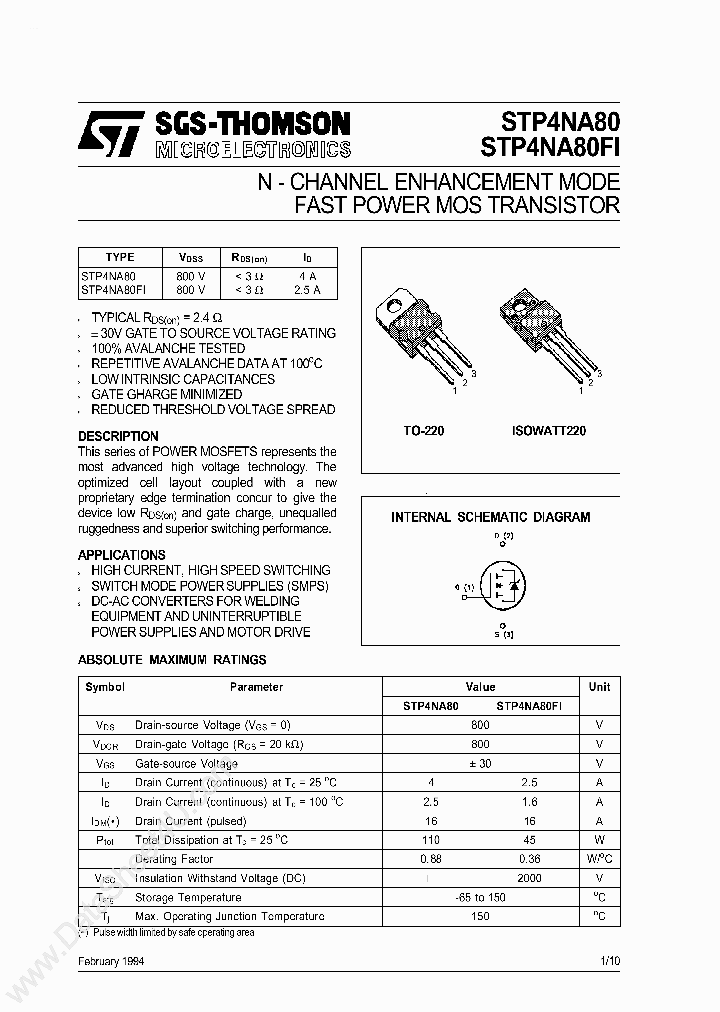 STP3NA80_2768402.PDF Datasheet