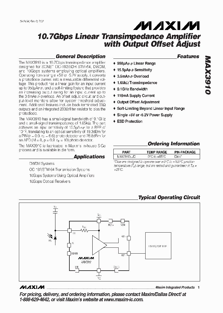 MAX3910_2770348.PDF Datasheet