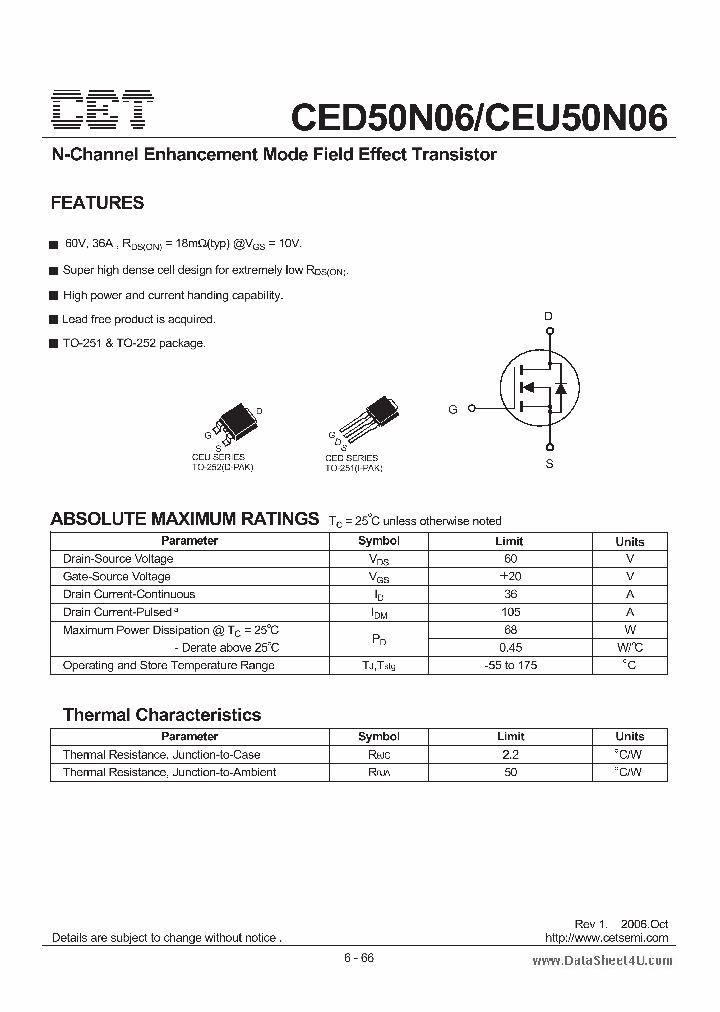 CED50N06_2770809.PDF Datasheet