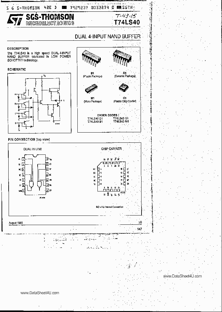 T74LS40_2774152.PDF Datasheet