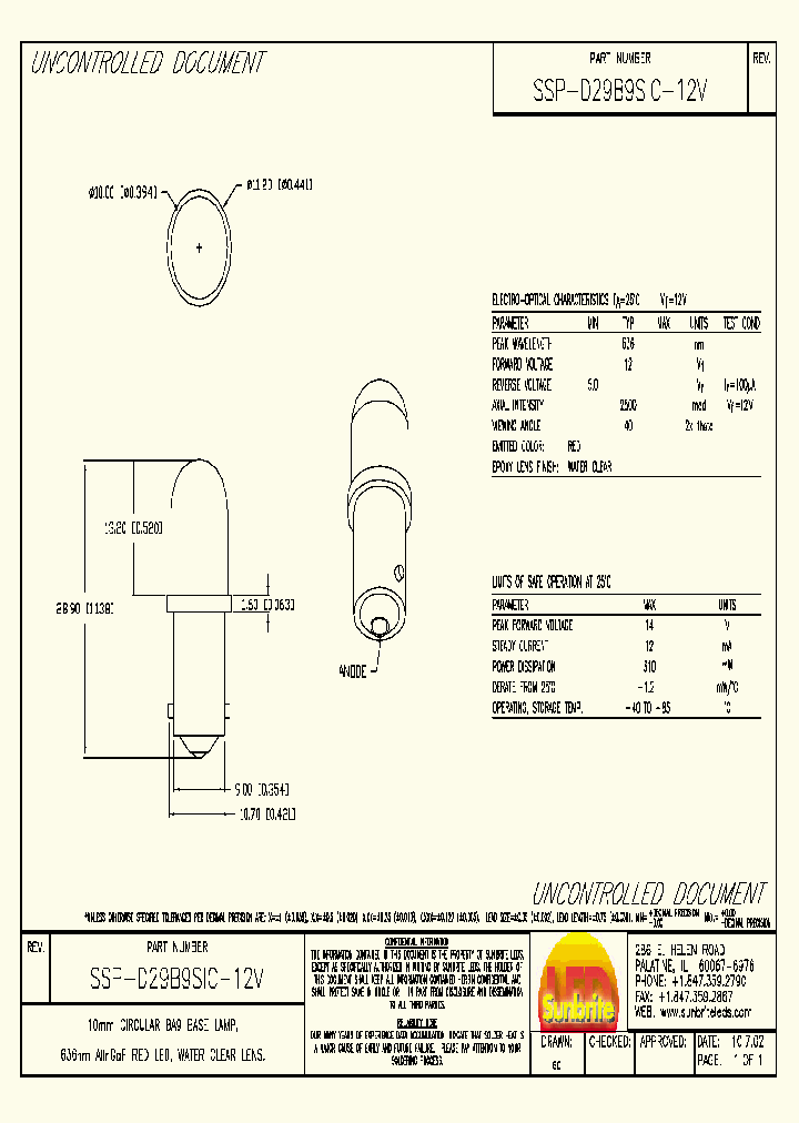SSP-D29B9SIC-12V_2774306.PDF Datasheet