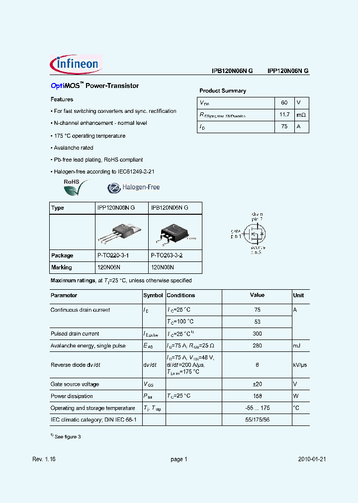 IPP120N06NG_2775796.PDF Datasheet