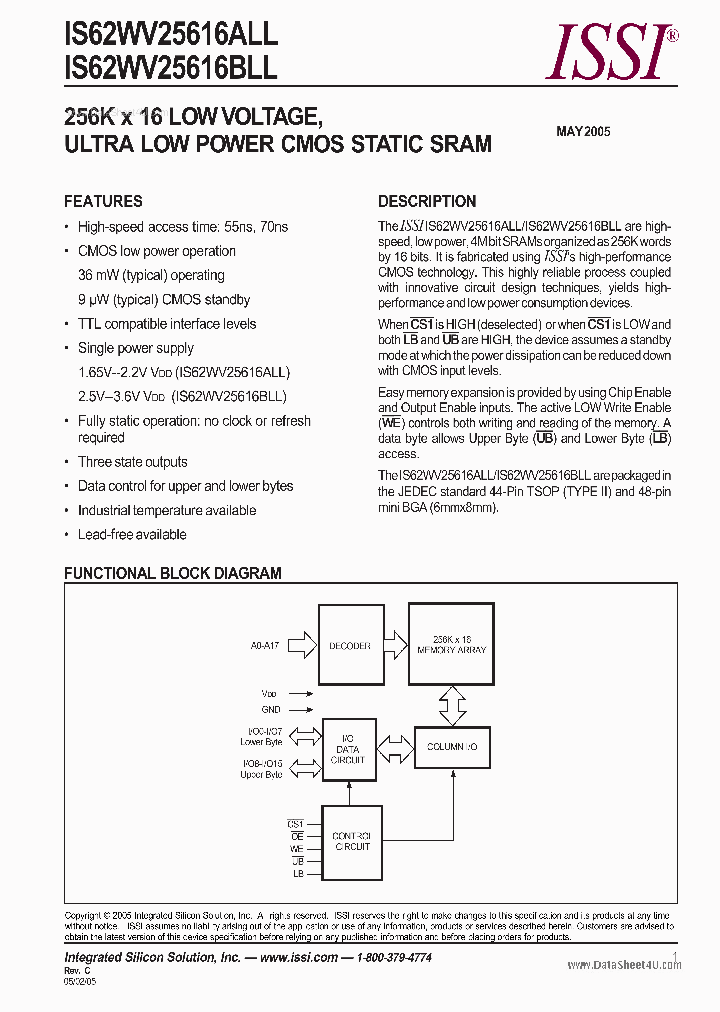 IS62WV25616ALL_2776414.PDF Datasheet