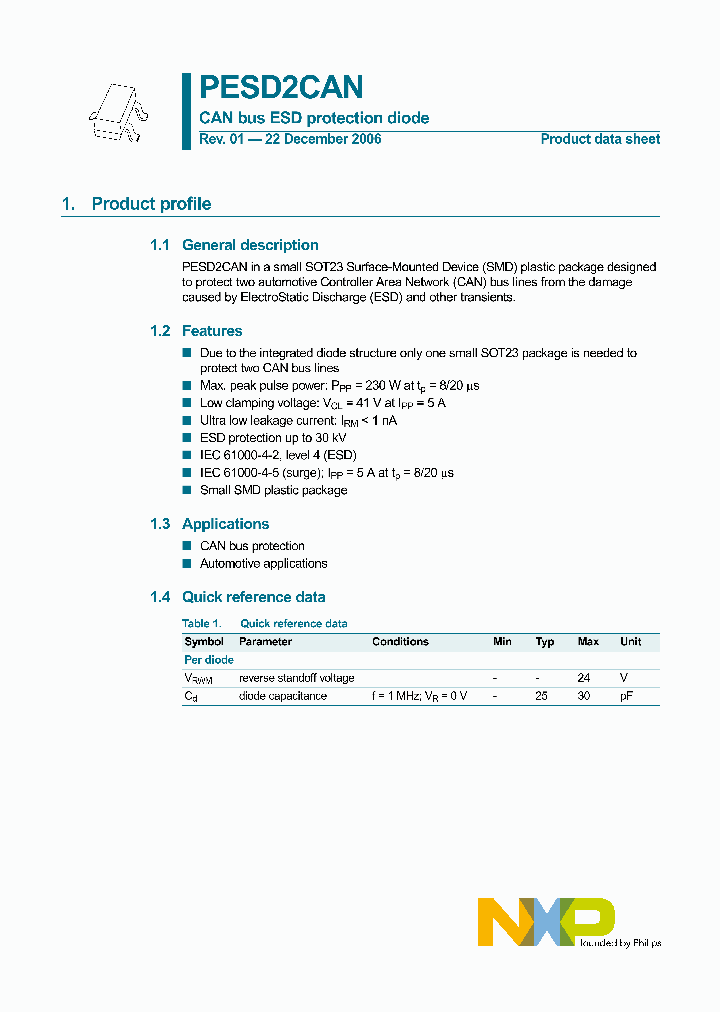 PESD2CAN_2778536.PDF Datasheet