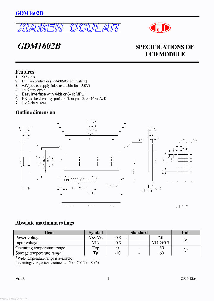 GDM1602B_2785135.PDF Datasheet