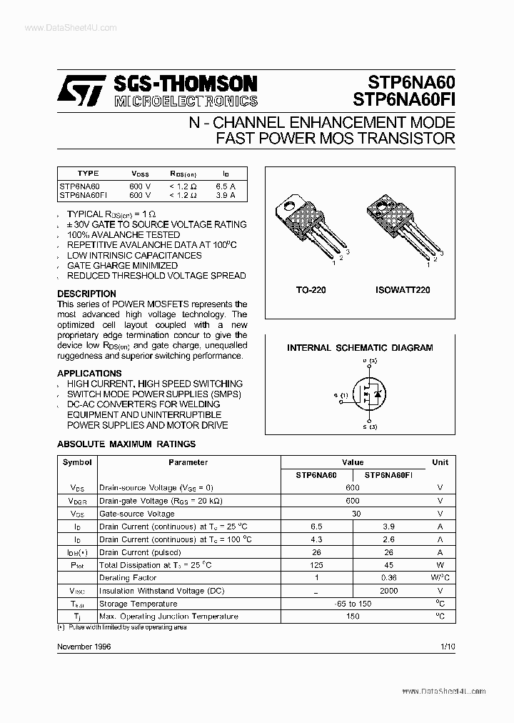 P6NA60FI_2804606.PDF Datasheet