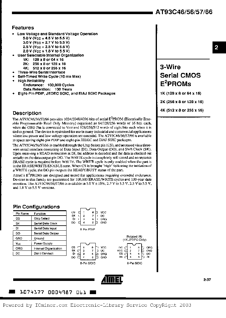 AT93C57-10PM_2813487.PDF Datasheet