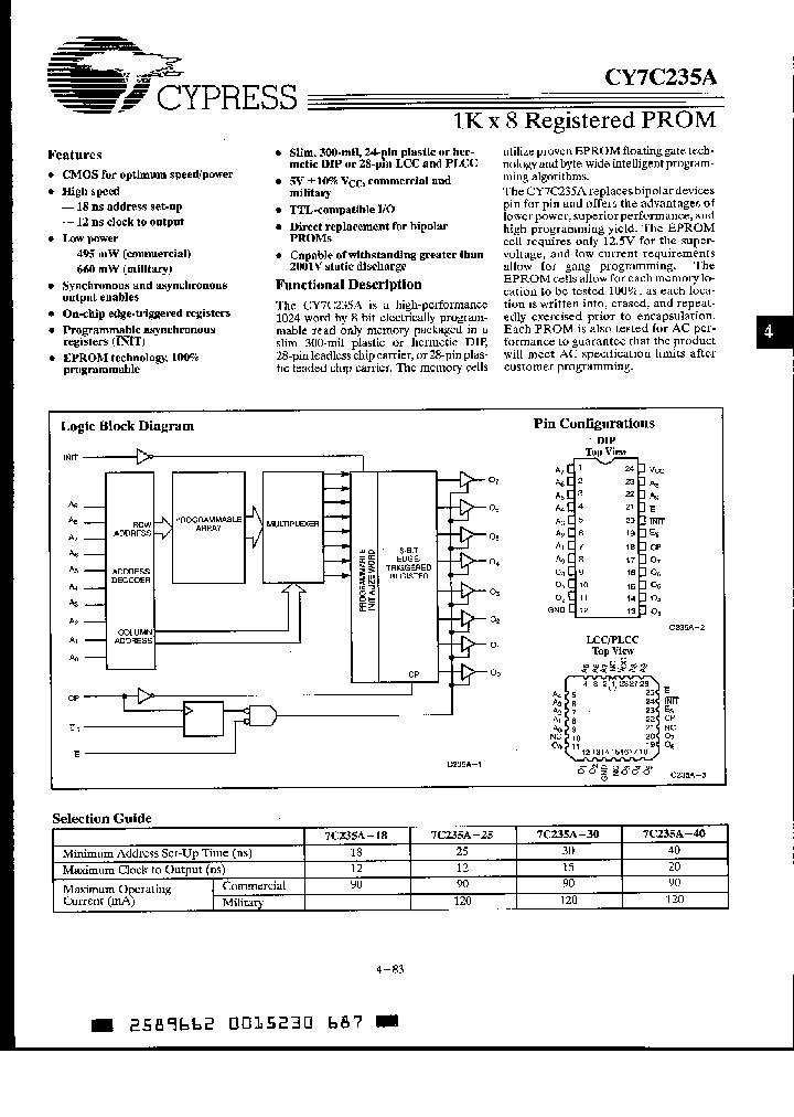 CY7C235A-30LMB_2828713.PDF Datasheet