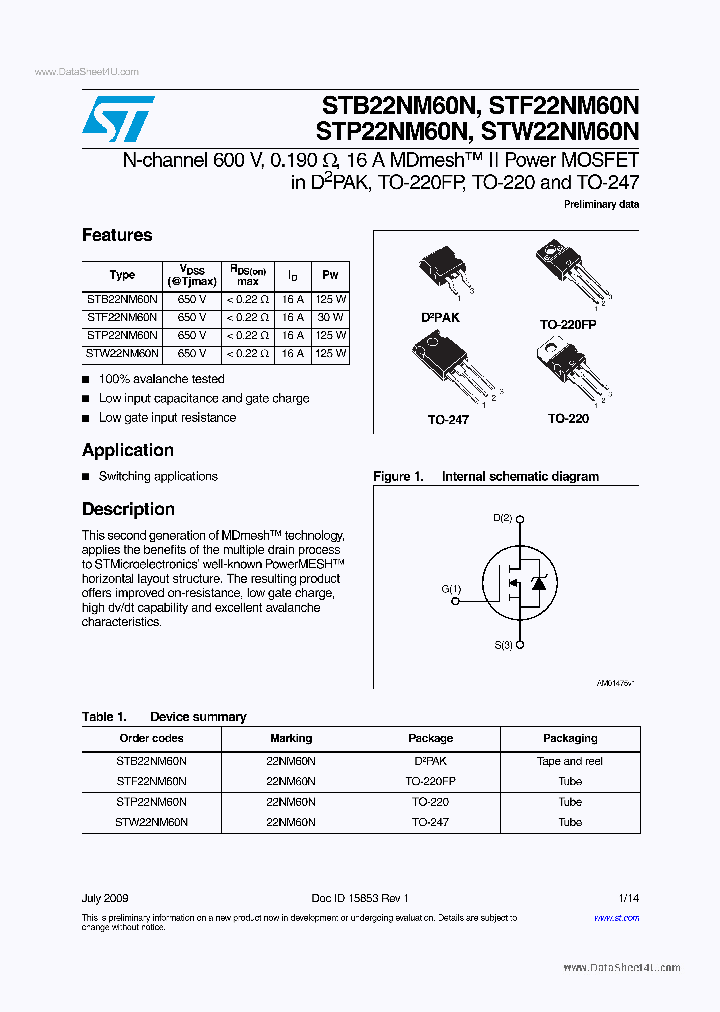 STF22NM60N_2854503.PDF Datasheet