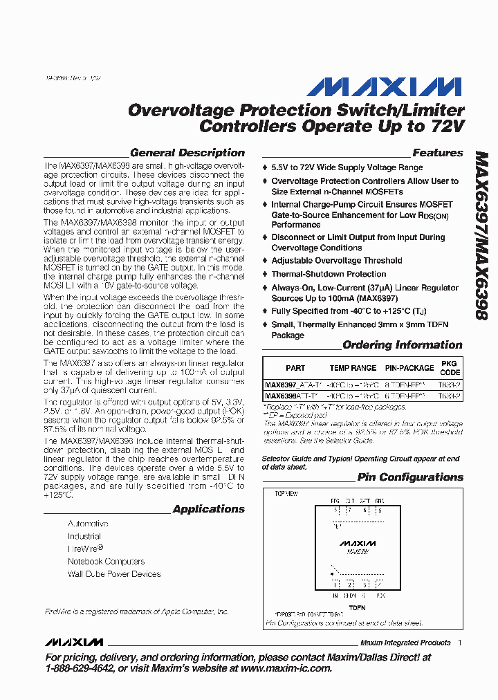 MAX6397LATA_2855070.PDF Datasheet