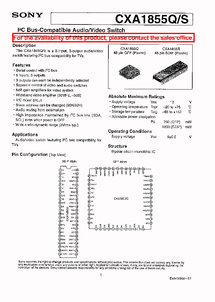 CXA1855QS_2864304.PDF Datasheet