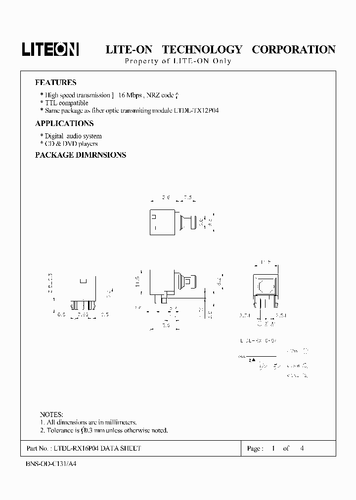 LTDL-RX16P04_2882825.PDF Datasheet