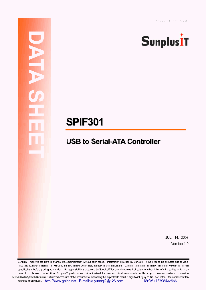 SPIF301_2884501.PDF Datasheet
