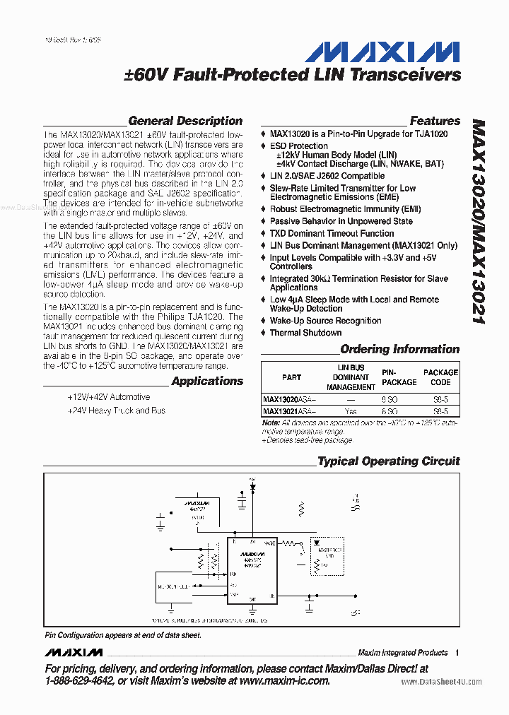 MAX13020_2915849.PDF Datasheet